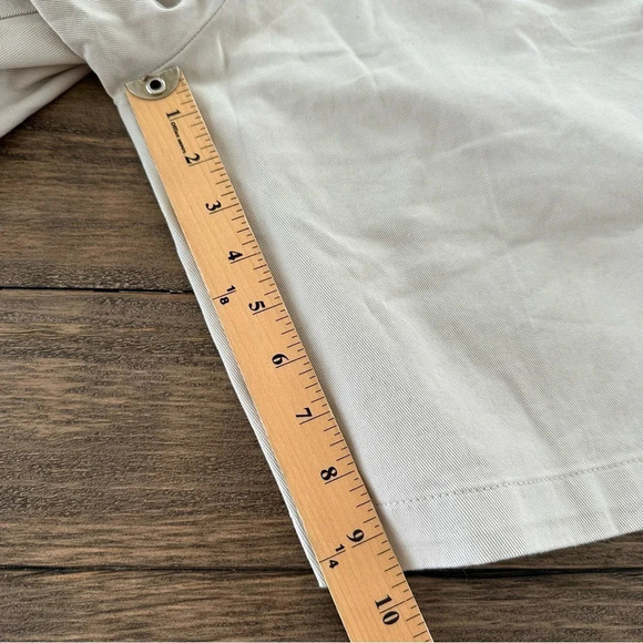 NWT Haggar Mens 38 waist Comfort Chino Shorts Pleated Expandable Waistband tan - Picture 5 of 6